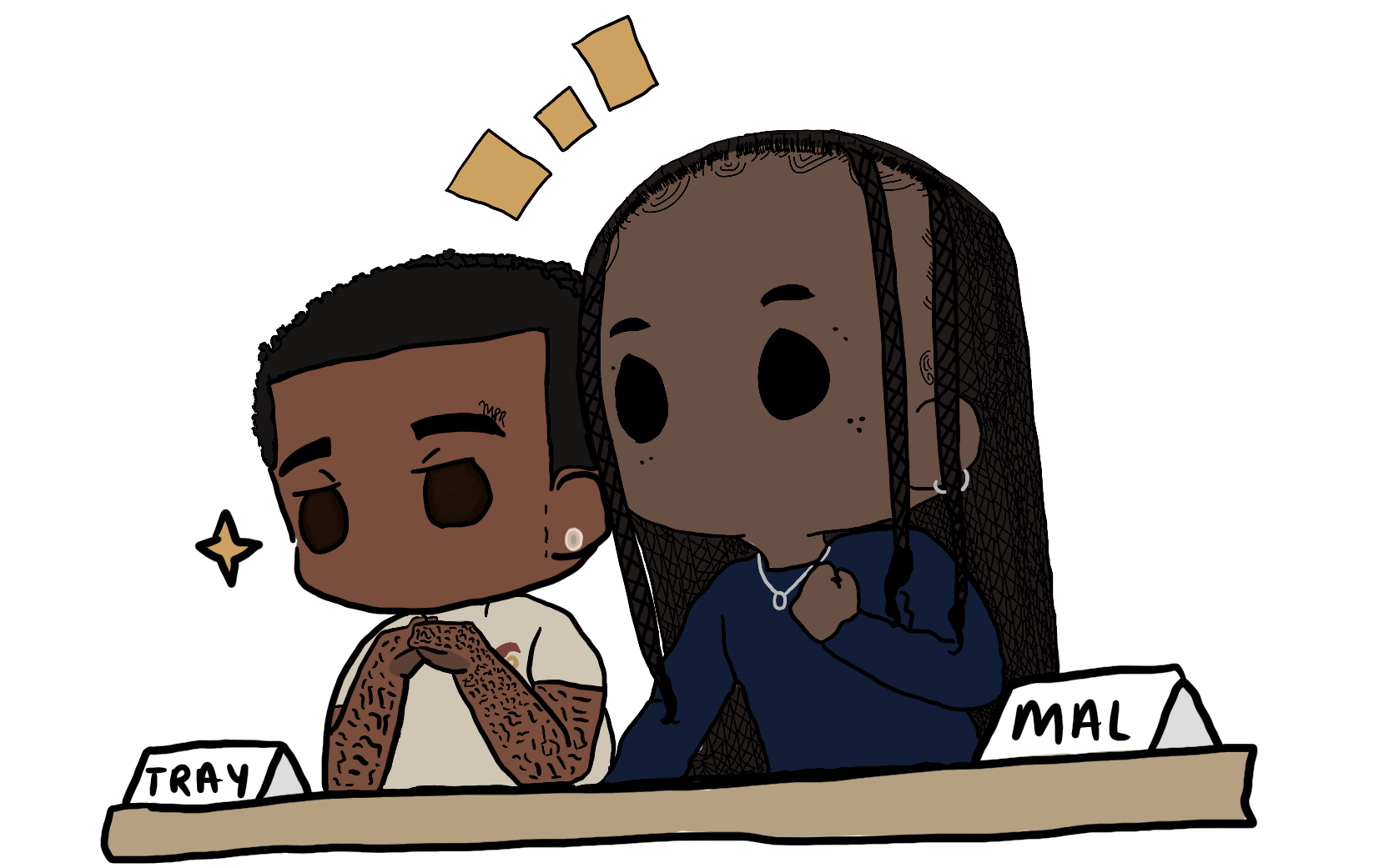 chibi pic of me and tray